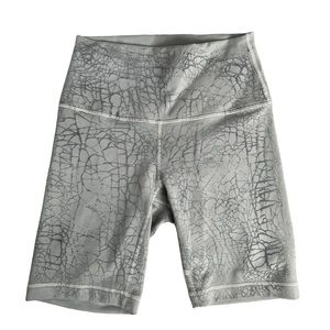 Lululemon Wunder Train High Rise Short Shorts 8" Thread Dye Rover Black Size 4